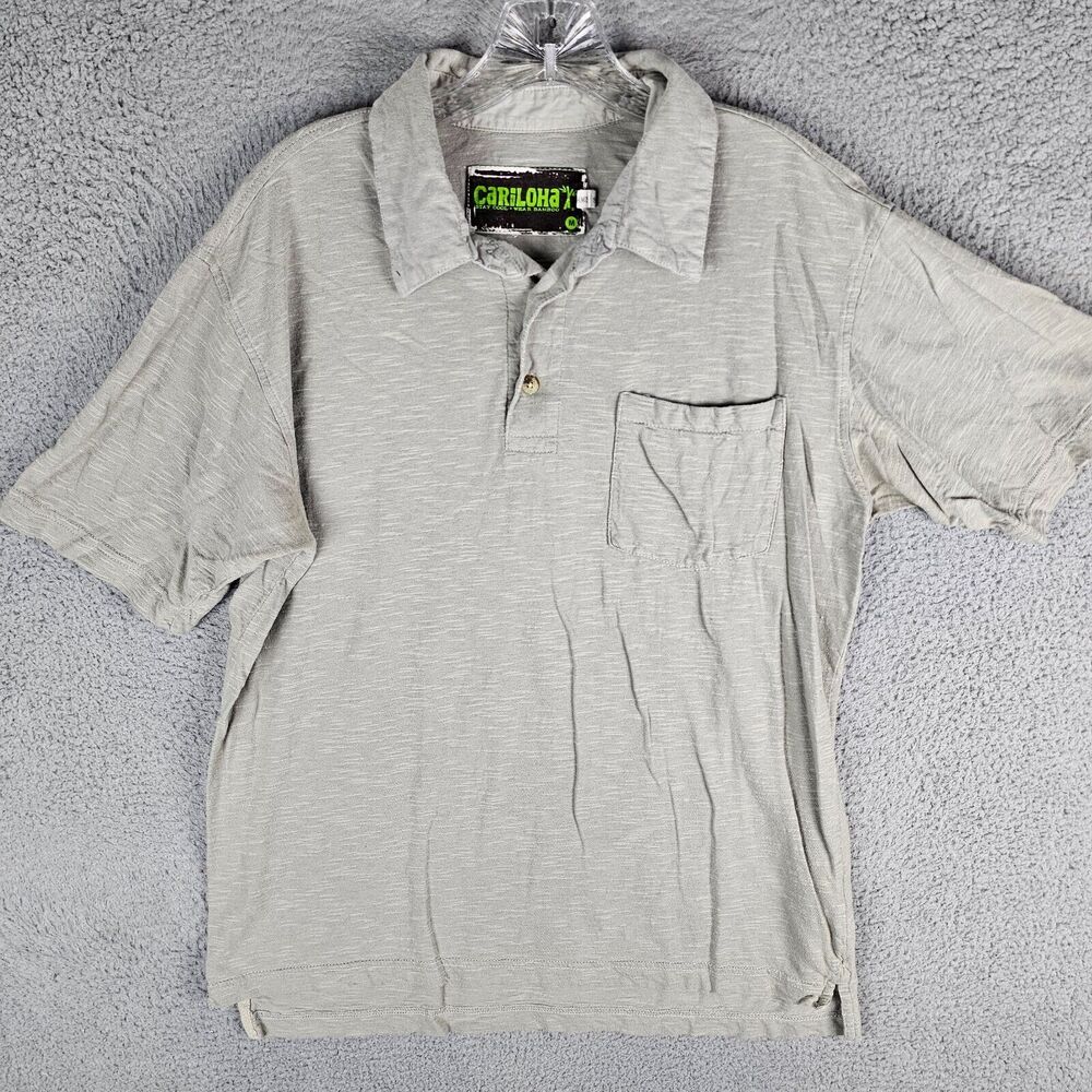 Cariloha Mens Size Medium Short Sleeve Polo Shirt Bamboo Polyester‎ Soft